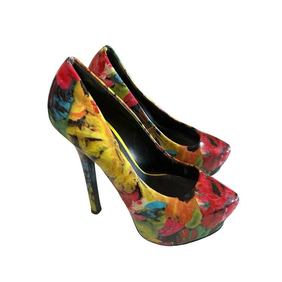 Steve Madden Dejavu Floral Multi Platform Stiletto Pumps Ultra Heels Women's 7M - Picture 6 of 13